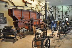 The huge 1935 harvester is powered