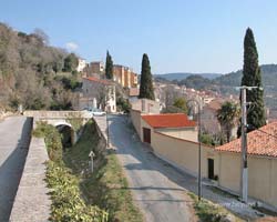 Old railway tunnel entrance at Callas