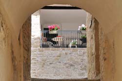 An Aurel village passage, looking up