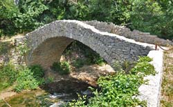 Medieval stone bridge at Besse-sur