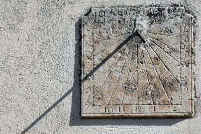 An 1824 sundial on an old