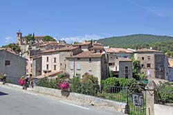 Figani&egrave;res medieval village in the sunshine