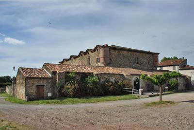 Farm and Chateau du Pradel viewed