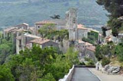 Minerve village viewed from the walk