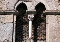 A stone pillared window in La