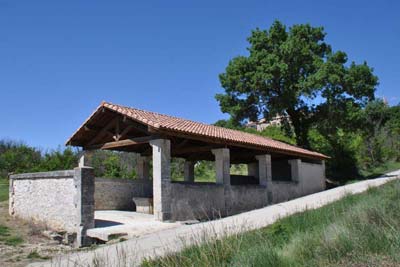 The covered lavoir of Montpezat with