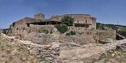 Buildings inside the Mornas Fortress walls