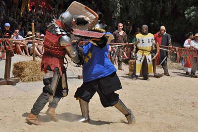 Knight versus Knight, shield to shield