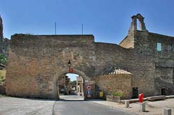 Exterior of the fortified wall and