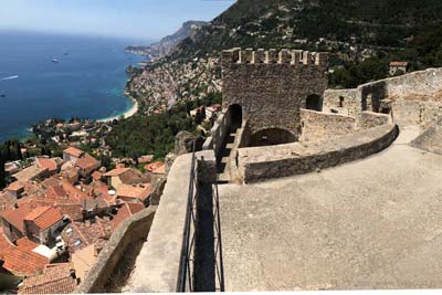 View across the town from the