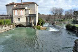 Vidoule source flowing from the cliffs