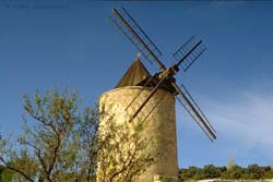 Ancient windmill at Saint Saturnin-les